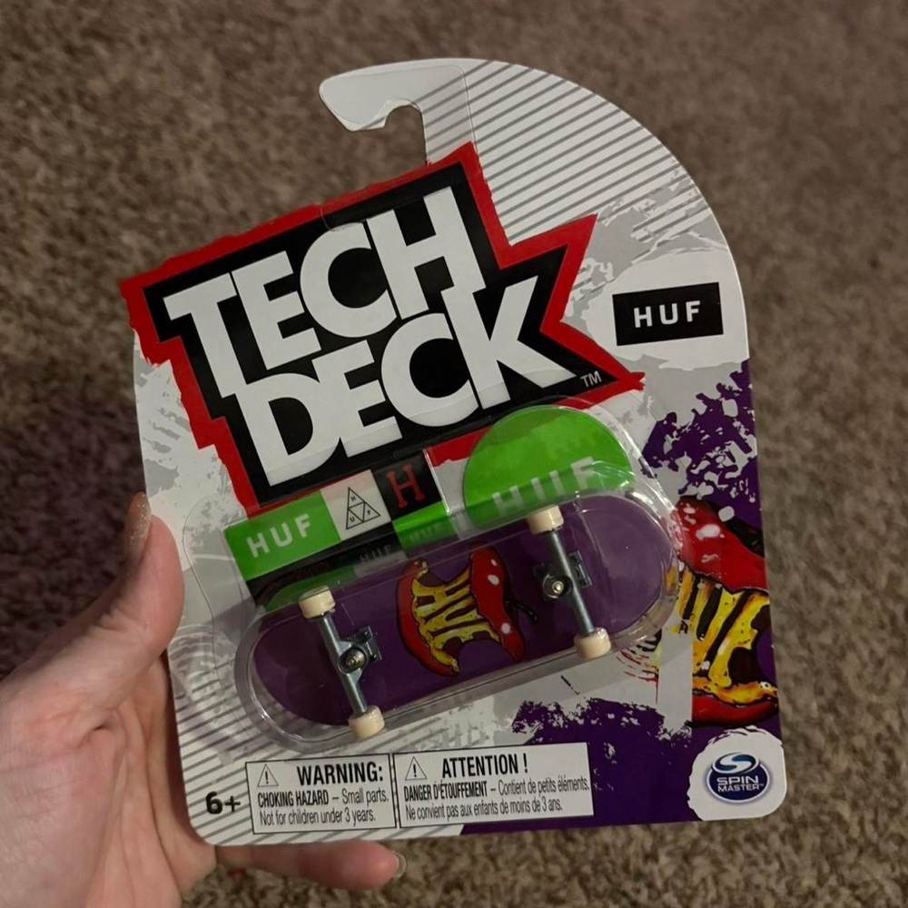 Tech Deck HUF to the Core Apple Skateboard Purple